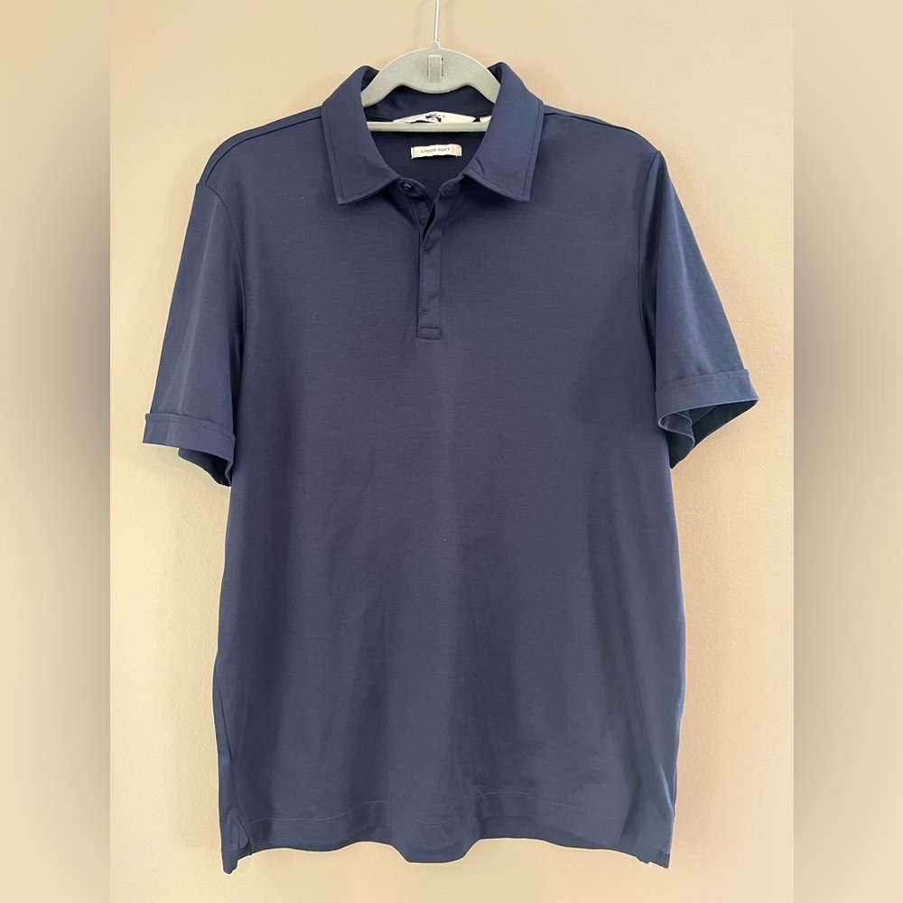 Navy Joseph Abboud Liquid Soft Polo size M